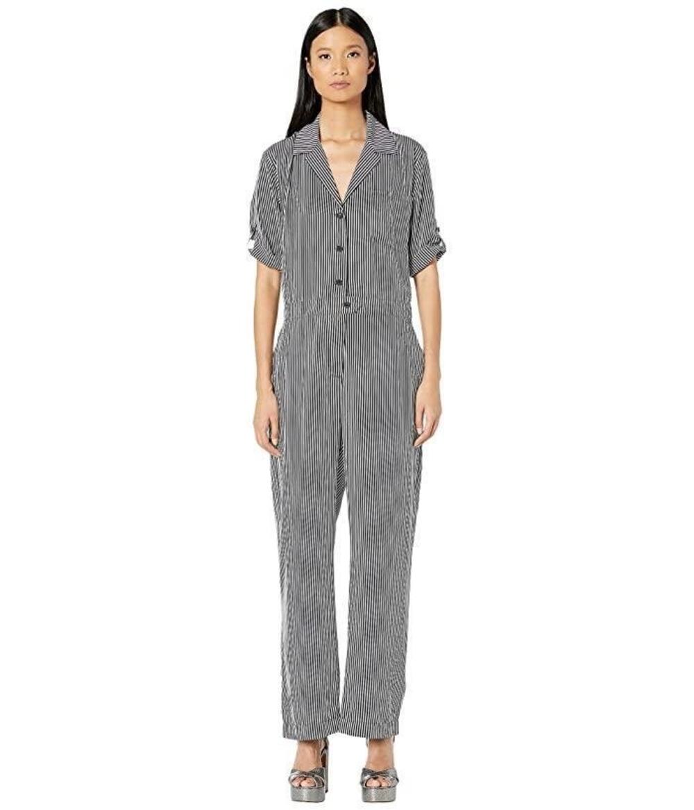 Paul Smith PS Navy Blue White Striped Jumpsuit Sz 40